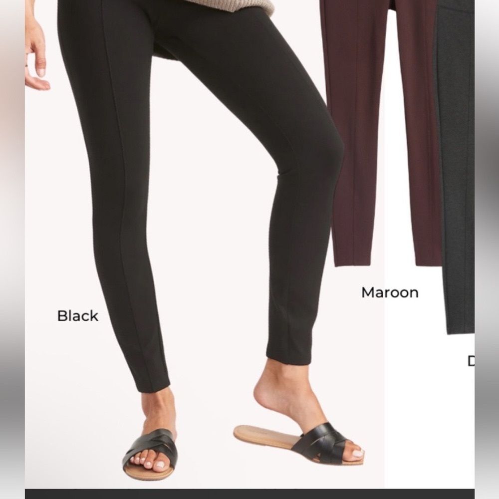Old Navy Ponte Pants Legging Stevie black Medium Stretch High Rise Pull Over